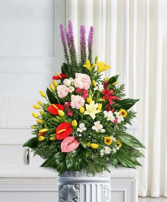Cesto di fiori funebre a Napoli