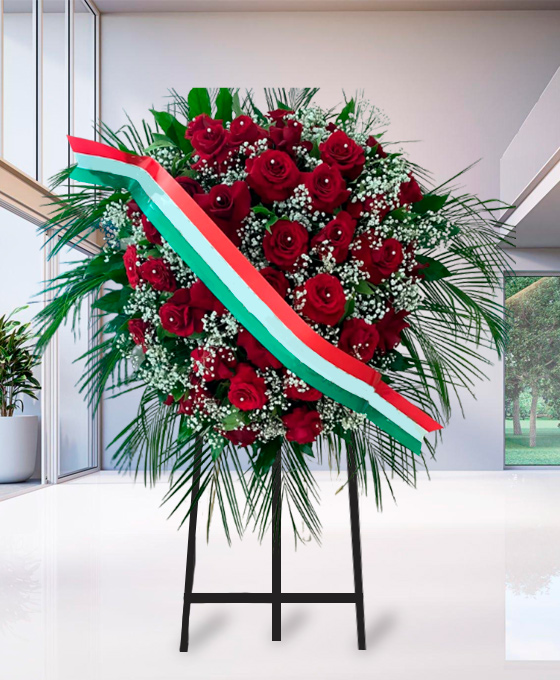 Corona funebre Napoli Classica con consegna in giornata