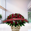 Cuscino di rose rosse classico a Napoli, consegna in giornata
